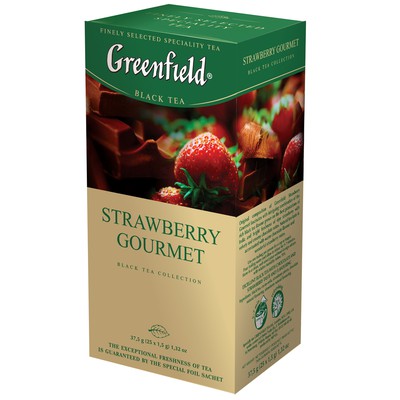 Чай "Greenfield" черный Strawberry Gourmet 25 пак