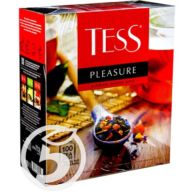 Чай "Tess" Pleasure с ароматом тропических фруктов черный 100пак