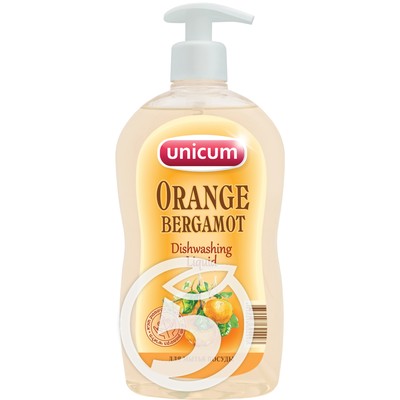 Средство для мытья посуды "Unicum" Orange Bergamot 550мл